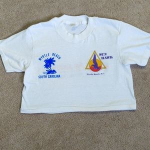 Vintage 80s Myrtle Beach crop top T-shirt